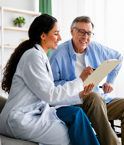 GP consulting with a patient at Carrara Family Practice in Carrara, Gold Coast